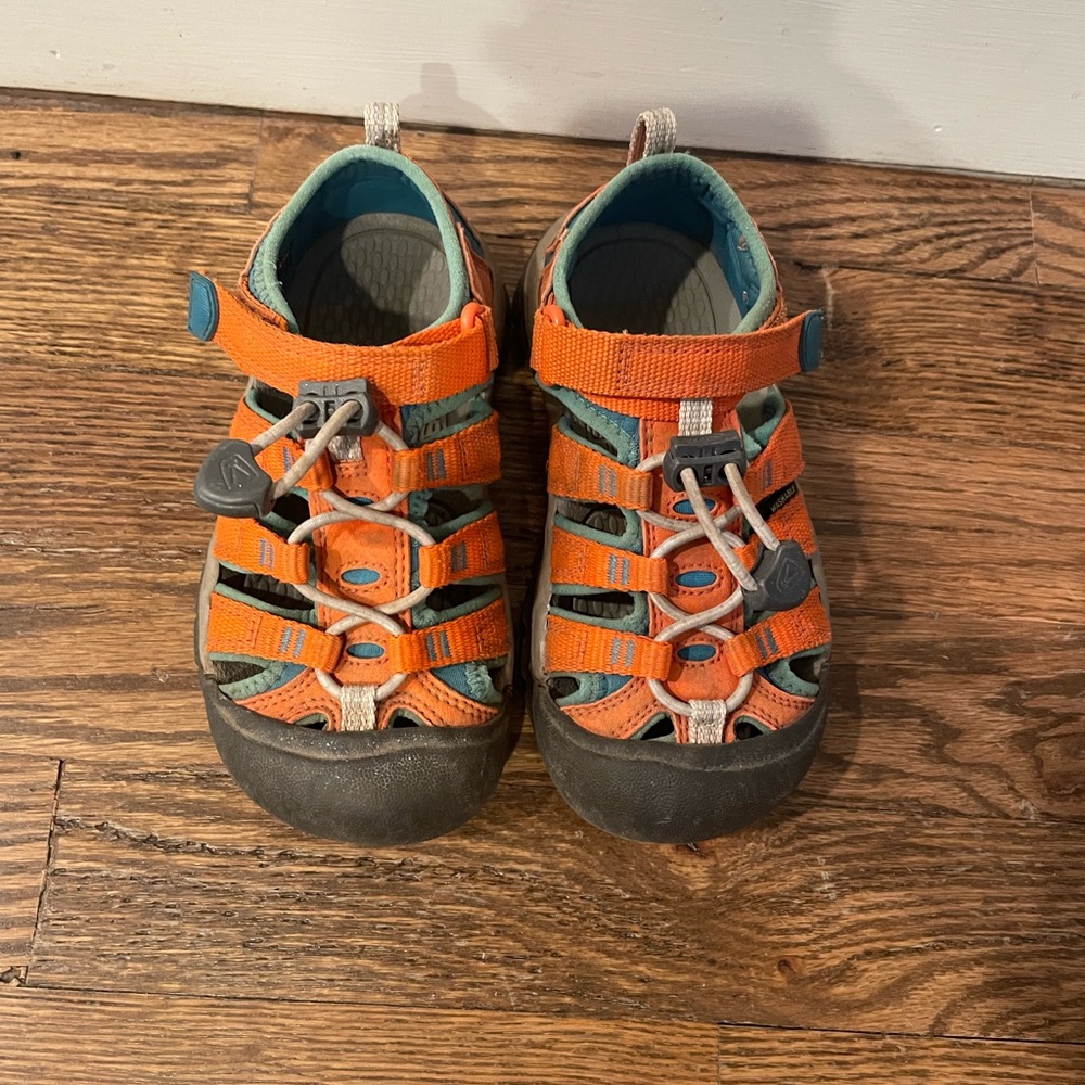 Keen Orange and Gray Sandals with Rugged Design